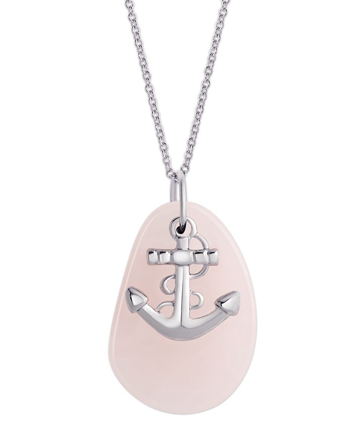 Macy's - Pendant Necklace with Anchor Charm in Sterling Silver