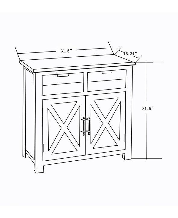Luxen Home Wood Console & Reviews Furniture Macy's