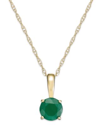 macy's emerald necklaces