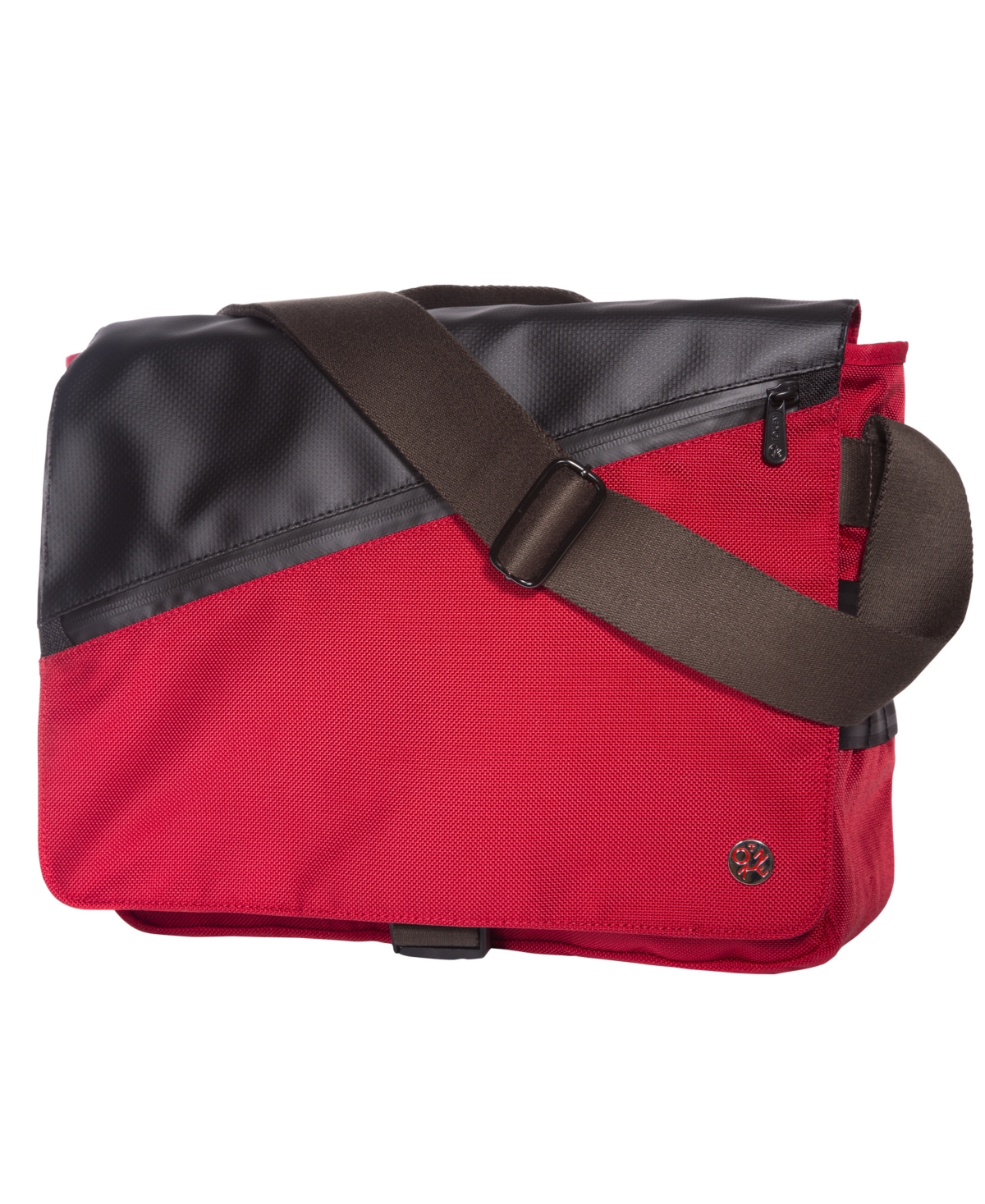 Grand Army Medium Shoulder Bag with Back Zipper - Red
