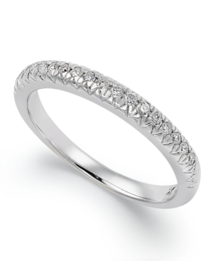 image of X3 Certified Diamond Wedding Band Ring in 18k White Gold (1/4 ct. t.w.)