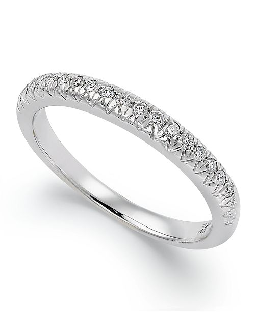 Macy S X3 Certified Diamond Wedding Band Ring In 18k White Gold 1