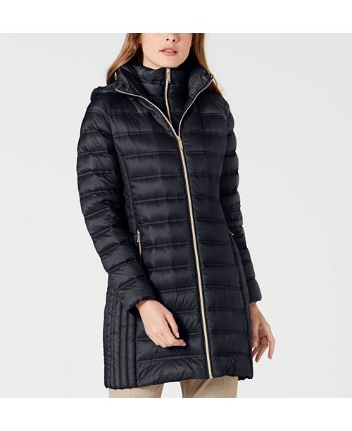 Michael Kors Hooded Packable Down Puffer Coat Created For Macy S Reviews Coats Women Macy S