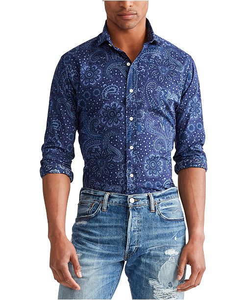 Polo Ralph Lauren Men S Slim Fit Paisley Print Shirt Reviews
