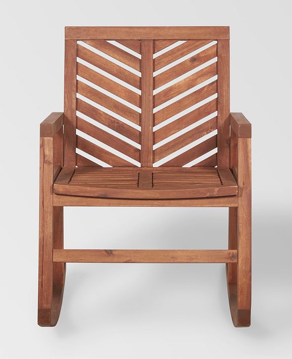 Walker Edison Outdoor Chevron Rocking Chair & Reviews Furniture Macy's