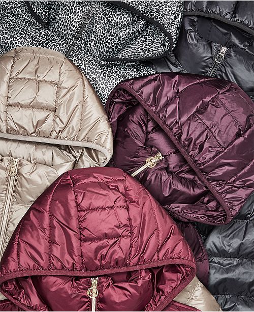 Michael Kors Hooded Long Packable Down Puffer Coat Created For