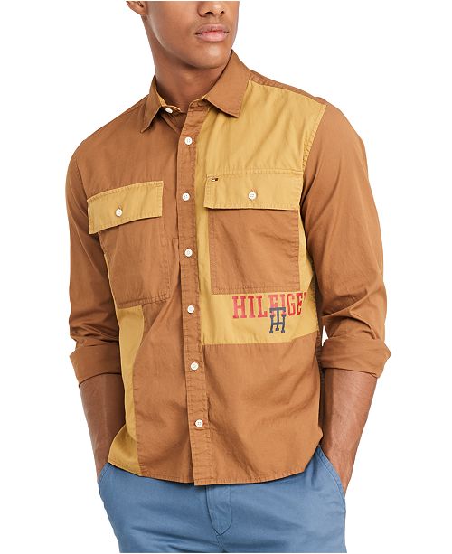 Tommy Hilfiger Men S Custom Fit Dax Military Shirt Created For