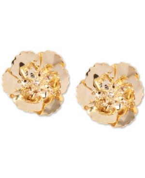 image of Zenzii 18k Gold-Plated Poppy Stud Earrings