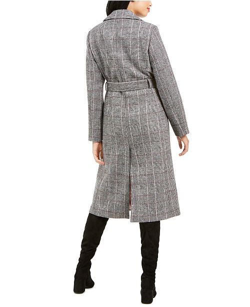 kate spade new york Plaid Belted Maxi Coat & Reviews Coats Women