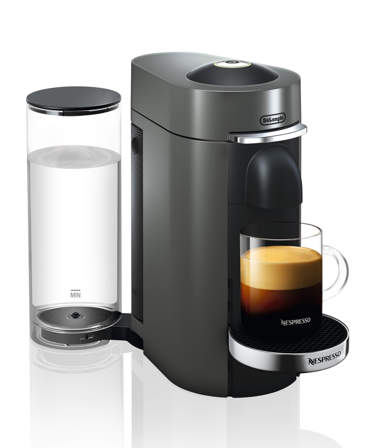 Nespresso Vertuo Plus Deluxe Coffee and Espresso Machine by De'Longhi in Titan - Titan