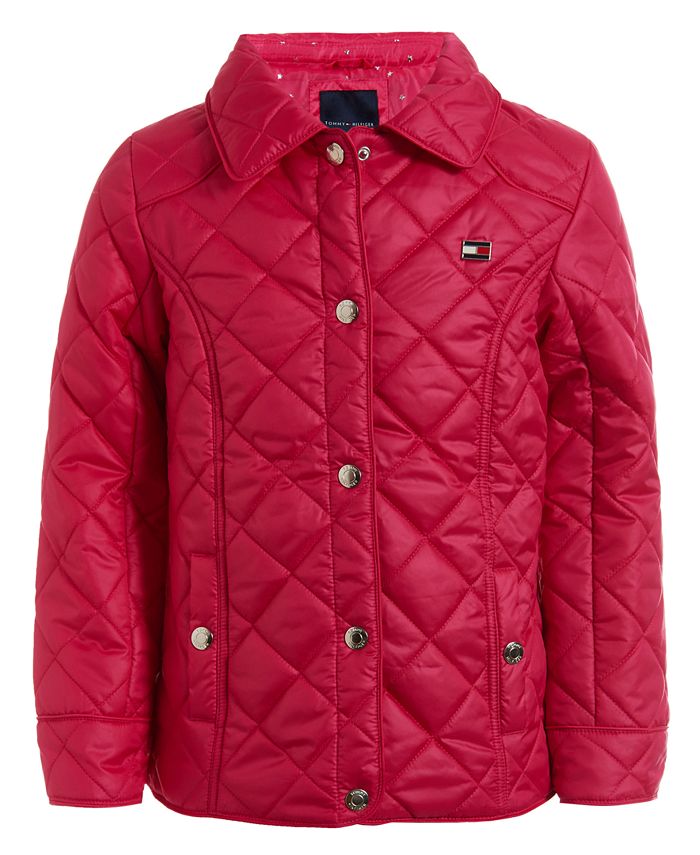 Tommy Hilfiger Little Girls Quilted Barn Jacket & Reviews - Coats ...