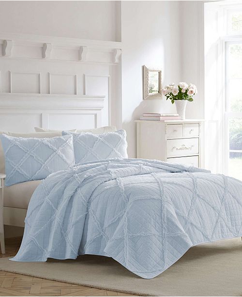 Laura Ashley Maisy Blue Quilt Set Full Queen Reviews Quilts