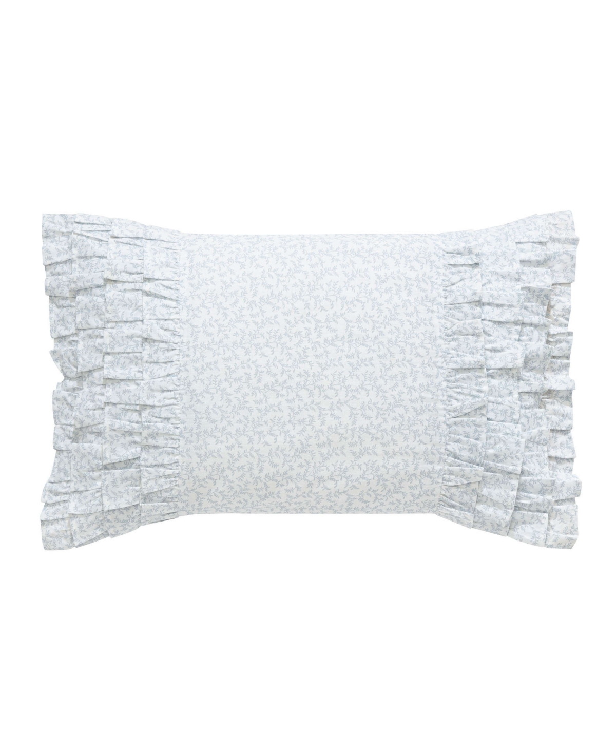 LAURA ASHLEY CHLOE COTTAGE RUFFLE DECORATIVE PILLOW, 14" X 20" BEDDING