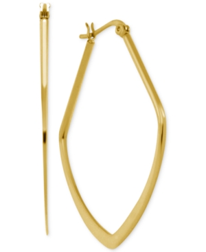 image of Essentials Diamond-Shaped Hoop in Fine Silver Plate Earrings