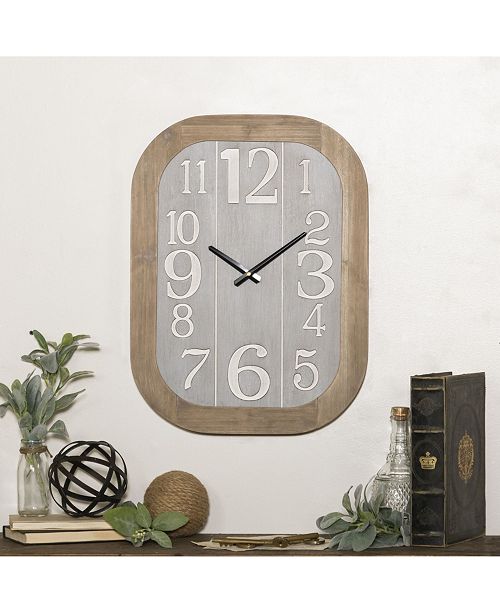 Vip Home Garden Multi Wood Wall Clock Reviews Clocks Home Decor Macy S