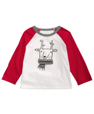 First Impressions - Baby Boys Reindeer-Print T-Shirt