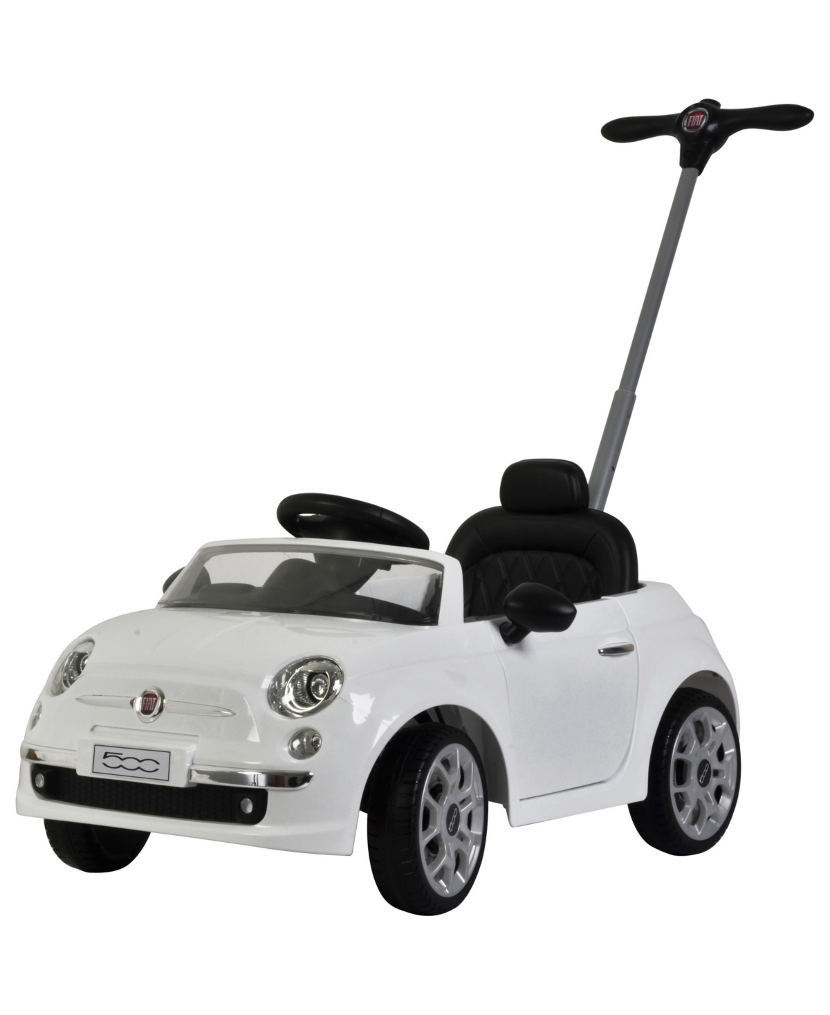 Best Ride On Cars Kids' Fiat 500 Push Cart In White