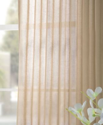 Textured Faux Linen Sheer Curtain