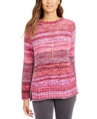 Style & Co Petite Crewneck Chenille Sweater, Created for Macy's - Macy's