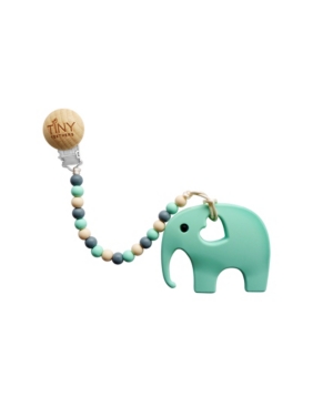 3 Stories Trading Tiny Teethers Infant Silicone Pacifier Clip With Large Removable Teether Elephant