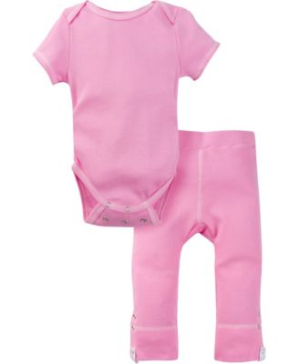 Miracle Baby Boys and Girls Short Sleeve Bodysuit and Pant Outfit - Pink
