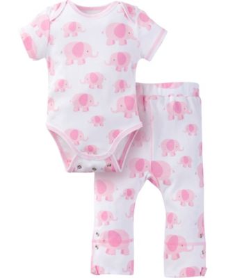 Miracle Baby Boys and Girls Short Sleeve Bodysuit and Pant Outfit - Pink