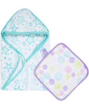 Miracle Baby Boys and Girls Muslin Hooded Towel Washcloth Set