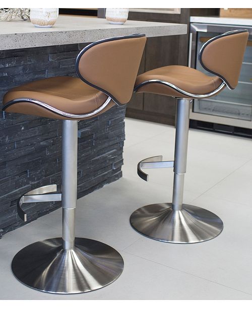 Ecco Bar Stools, Mix Ecco Faux Leather Adjustable Swivel Barstool Reviews Home Macy S