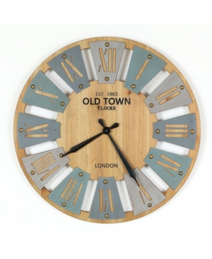 Luxen Home Windmill Wall Clock In Brown