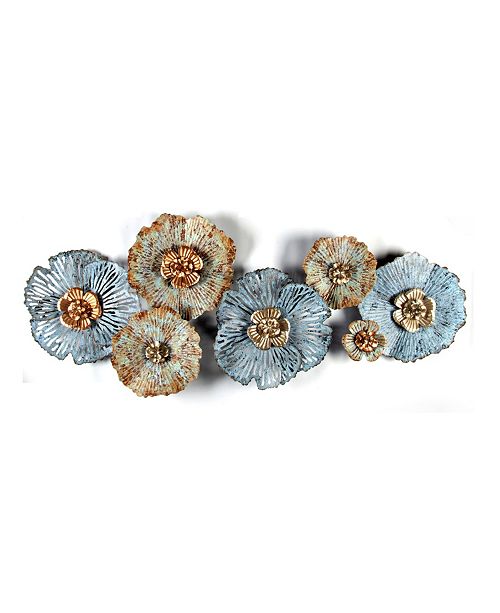 Luxen Home Distressed Flower Metal Wall Art Reviews All Wall