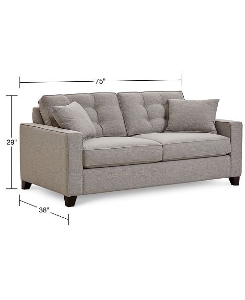 Furniture Clarke Ii 75 Fabric Apartment Sofa Created For Macy S