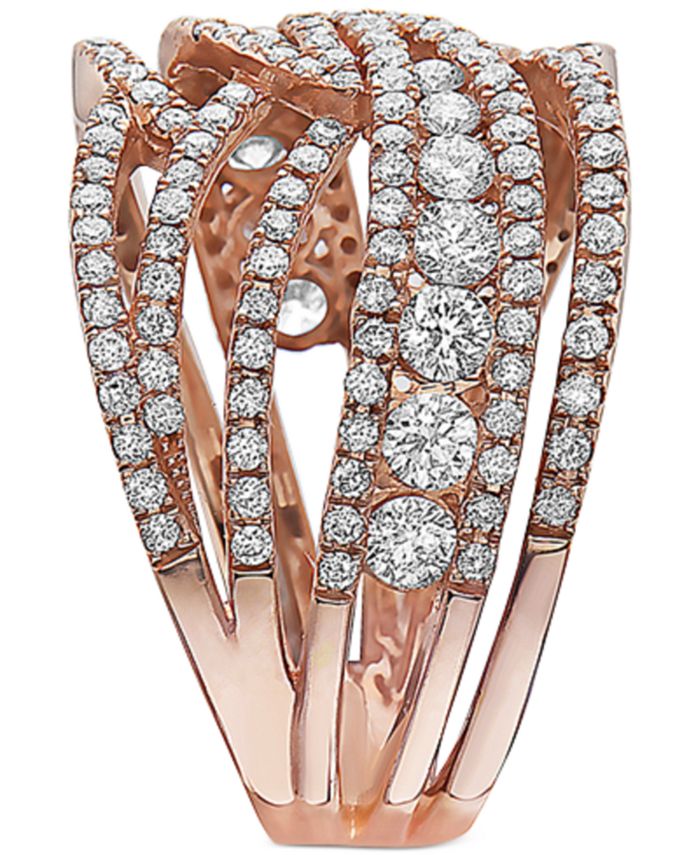 EFFY Collection - Diamond Openwork Statement Ring (1-1/3 ct. t.w.) in 14k Rose Gold