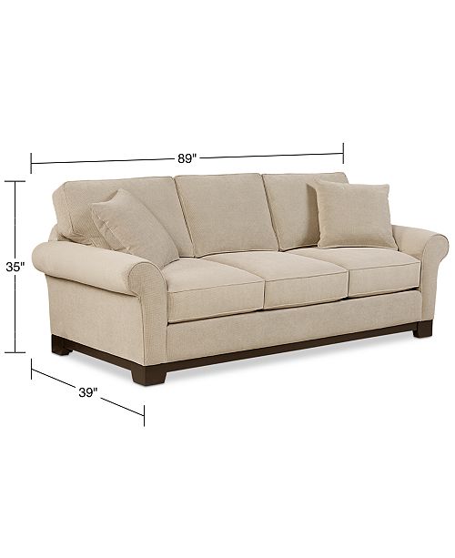 Furniture CLOSEOUT! Medland 89&quot; Fabric Queen Sleeper Sofa, Created for Macy&#39;s & Reviews ...