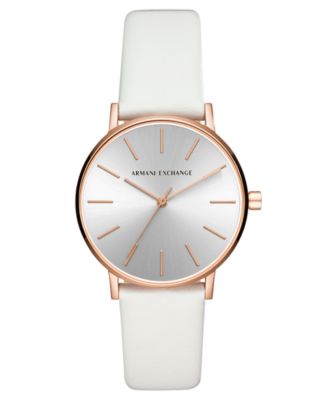 Lola White Leather Strap Watch 36mm 