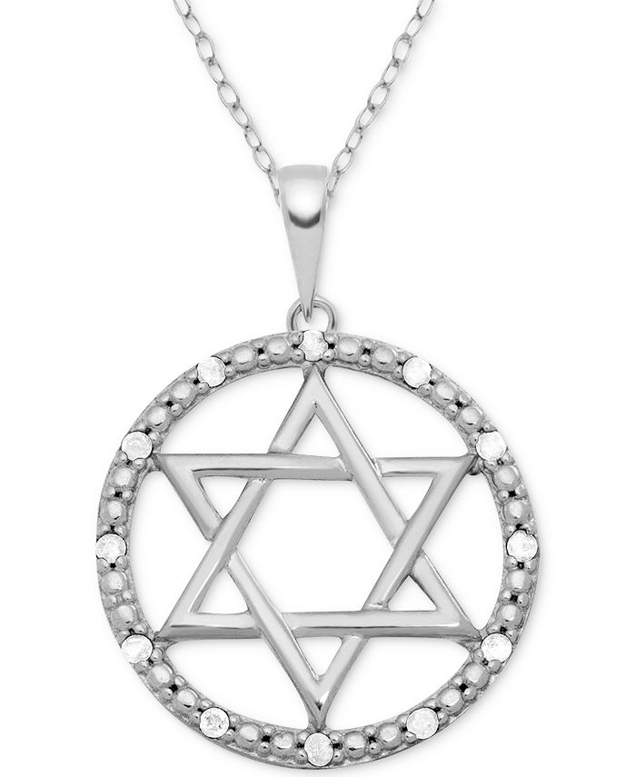 Macy s Diamond 1 10 ct. t.w. Star of David 18