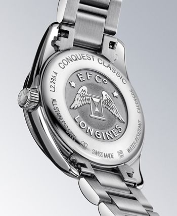 Longines Women’s Swiss Conquest Classic Stainless Steel Bracelet Watch ...