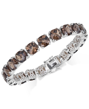 image of Smoky Quartz Statement Bracelet (40 ct. t.w.) in Sterling Silver