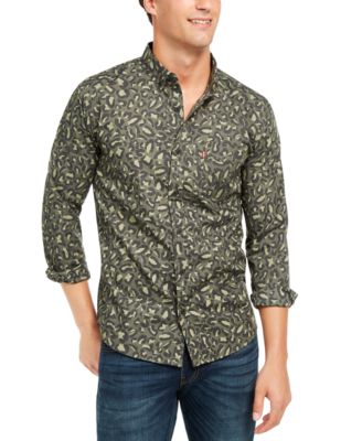 cheetah print button down shirt mens