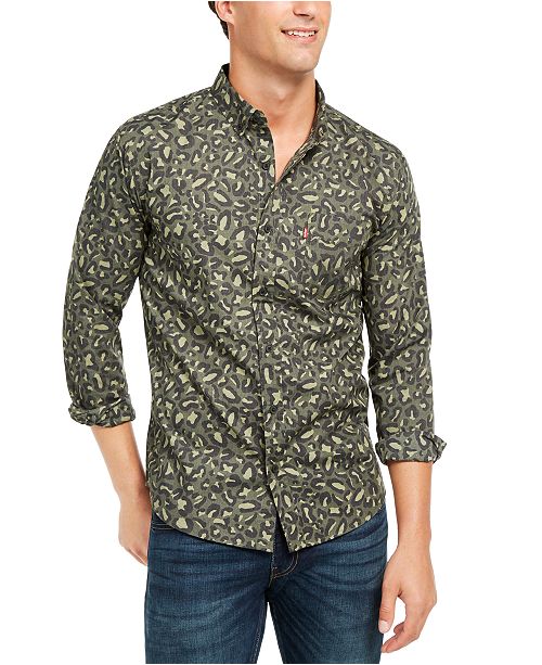 Levi S Men S Animal Print Button Down Shirt Reviews Casual