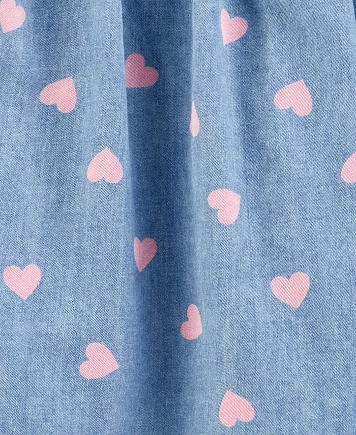 Carter's Toddler Girls Chambray Heart-Print Dress - Macy's