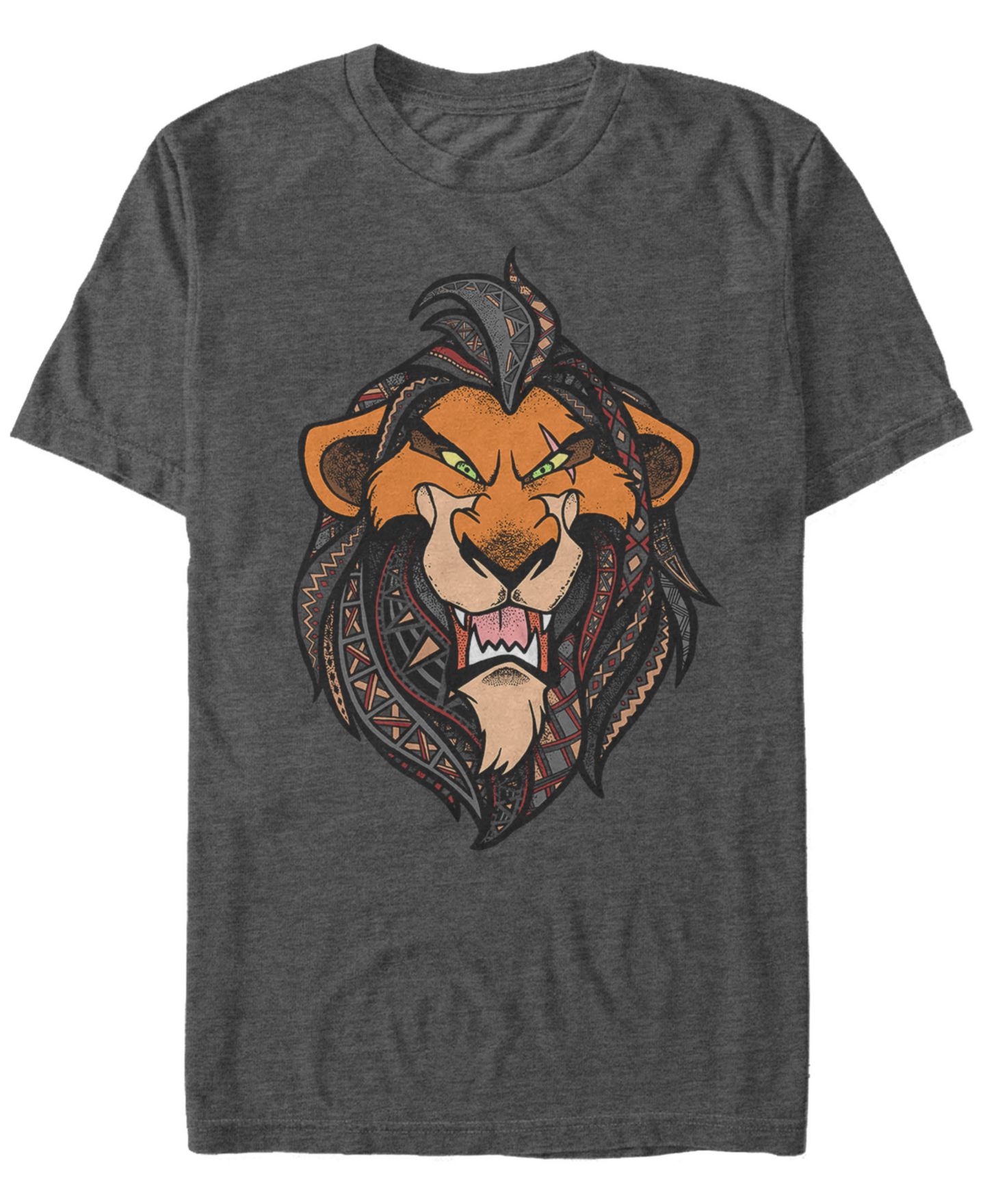 Мужская футболка Fifth Sun Disney The Lion King Geometric Patterned Scar Short Sleeve, цвет: Угольный — фото 1