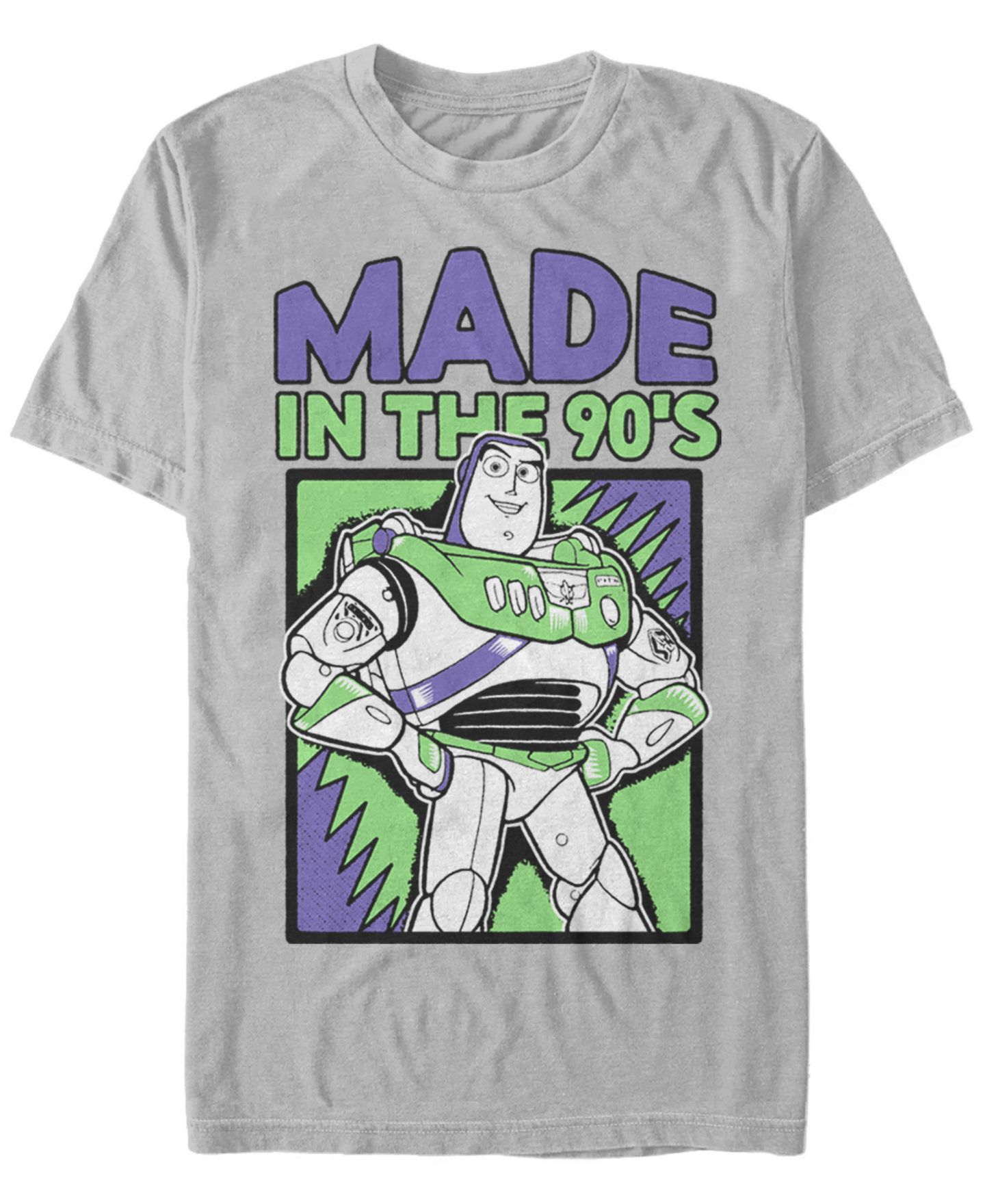 Мужская футболка Fifth Sun Disney Pixar Toy Story 4 Buzz Made in The 90's Short Sleeve, цвет: Серебряный — фото 1
