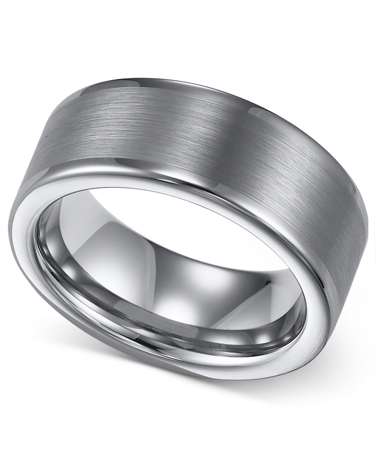 Men's Tungsten Ring, 8mm Wedding Band - Tungsten