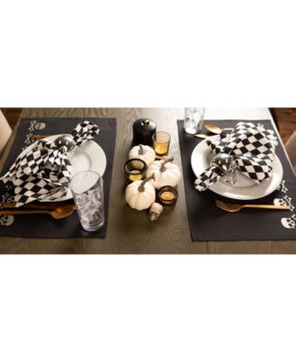 Skulls Embroidered Placemat Set
