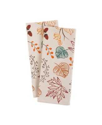 Autumn Leaves Printed Dishtowel Set