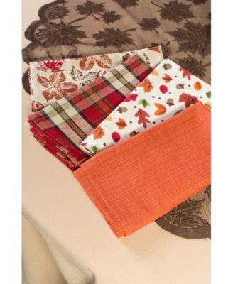 Pumpkin Spice Plaid Napkin, Set of 6