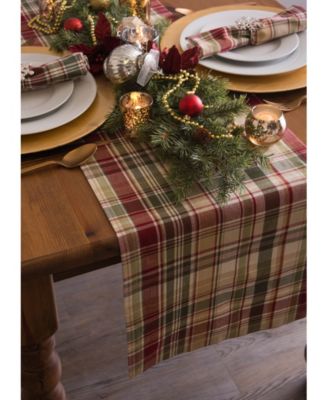 Give Thanks Plaid Table Runner