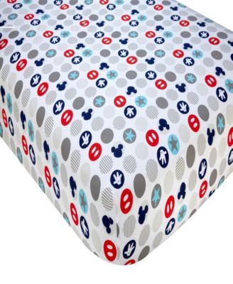 mickey mouse fitted crib sheet