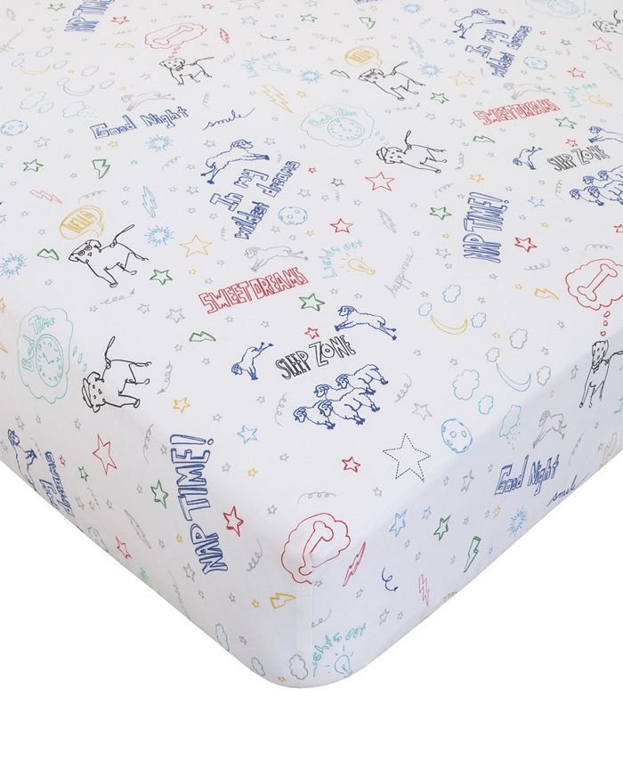 Dog print crib on sale sheets
