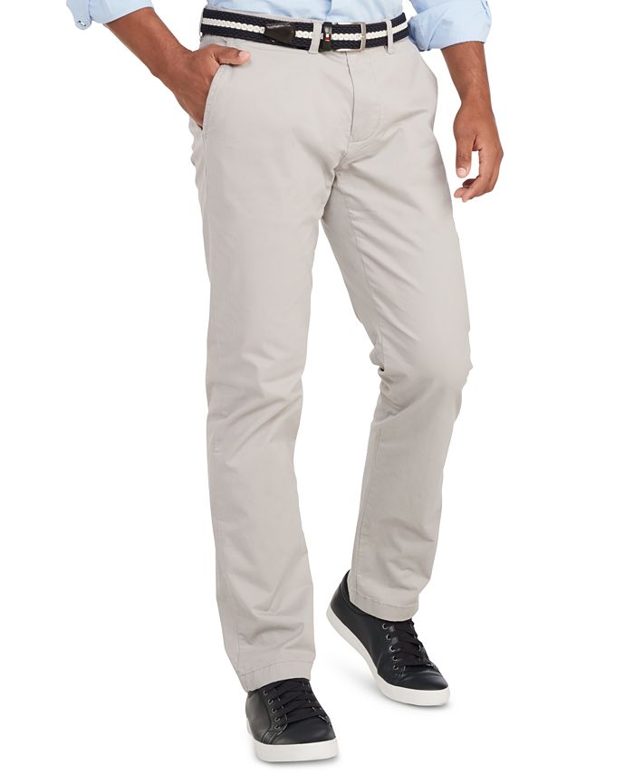 A tommy hilfiger Men's TH Flex Stretch Custom-Fit Chino Pant, Created for Macy's